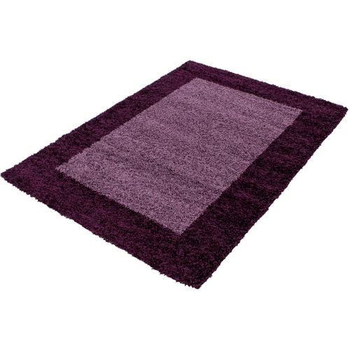 Tapis Shaggy Contemporain Rectangle Ximoz Violet 80x150