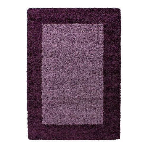 Tapis Shaggy Contemporain Rectangle Ximoz Violet 80x150