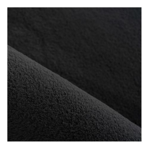 Tapis Uni Doux à Courtes Mèches Hector Noir 140x200
