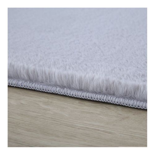 Tapis Uni Doux à Courtes Mèches Hector Argenté 240x340
