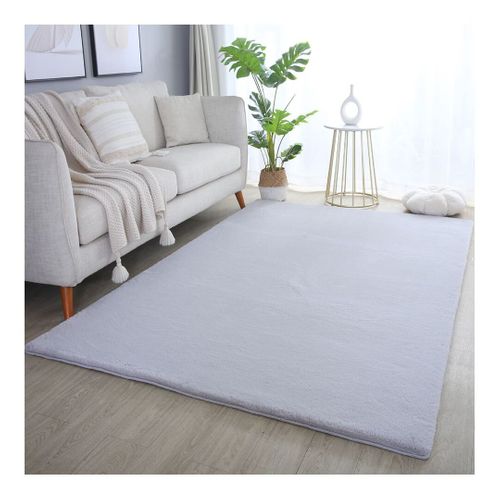Tapis Uni Doux à Courtes Mèches Hector Argenté 240x340