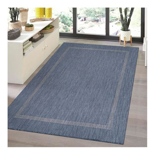 Tapis Plat Intérieur Et Extérieur Contemporain Mirena Bleu 280x370
