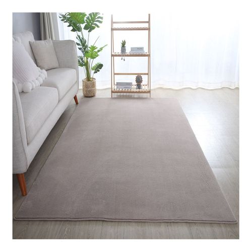Tapis En Microfibre Doux Uni Antidérapant Lars Beige 240x340