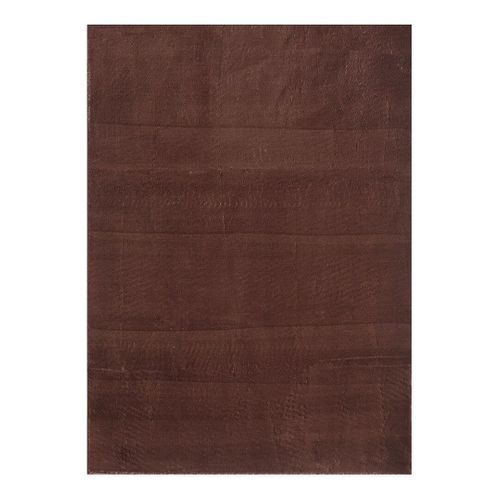 Tapis En Microfibre Doux Uni Antidérapant Lars Marron 240x340