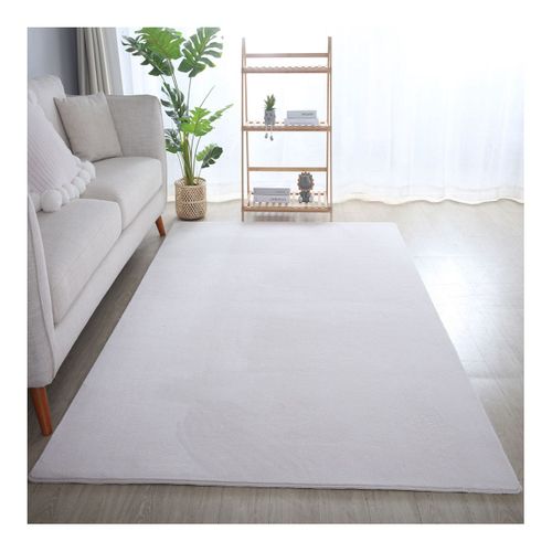 Tapis En Microfibre Doux Uni Antidérapant Lars Crème 240x340