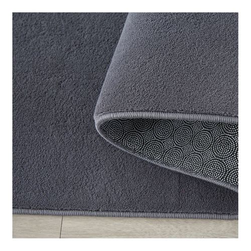 Tapis En Microfibre Doux Uni Antidérapant Lars Gris 160x230