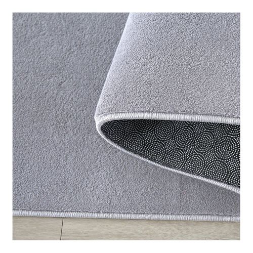 Tapis En Microfibre Doux Uni Antidérapant Lars Argenté 240x340