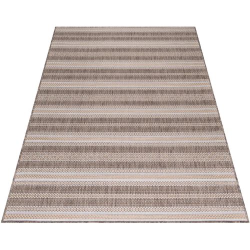 Tapis Plat Intérieur Et Extérieur Rayé Design Oyo Beige 240x340
