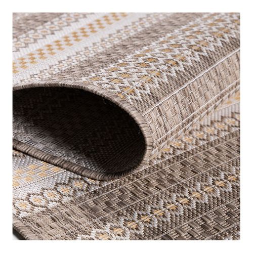 Tapis Plat Intérieur Et Extérieur Rayé Design Oyo Beige 240x340