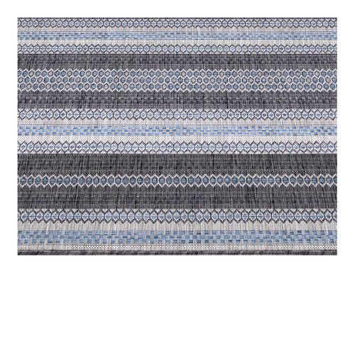 Tapis Plat Intérieur Et Extérieur Rayé Design Oyo Noir 240x340