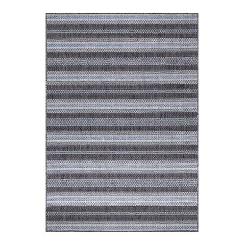 Tapis Plat Intérieur Et Extérieur Rayé Design Oyo Noir 280x370