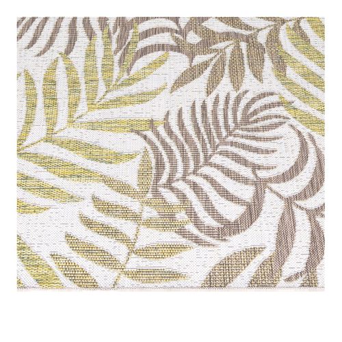 Tapis Plat Floral Intérieur Et Extérieur Beige Greta Beige 80x150