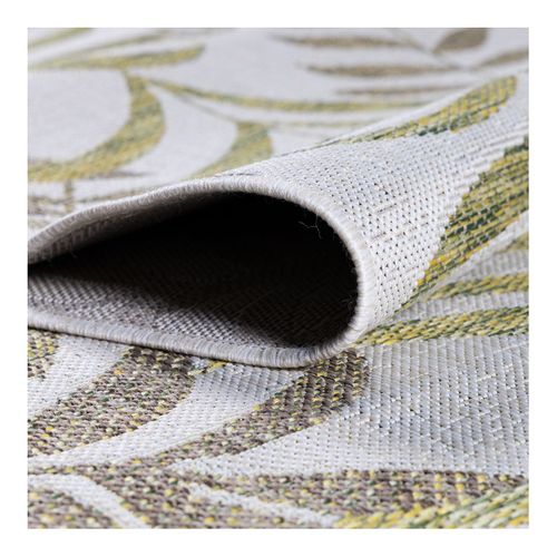 Tapis Plat Floral Intérieur Et Extérieur Beige Greta Beige 80x150