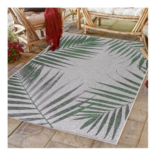 Tapis Floral Vert Intérieur Et Extérieur Plat Elios Vert 240x340