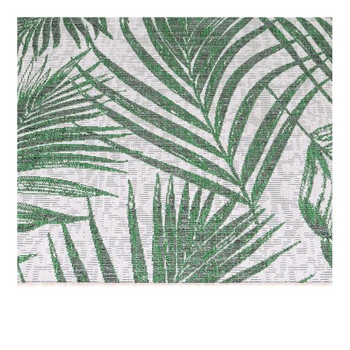 Tapis Vert Plat Floral Intérieur Et Extérieur Assya Vert 80x250