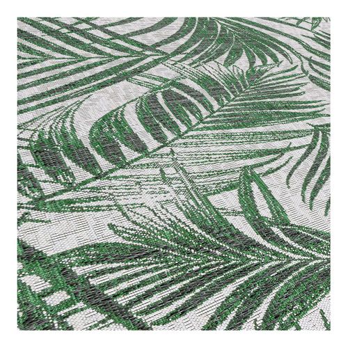 Tapis Vert Plat Floral Intérieur Et Extérieur Assya Vert 80x250