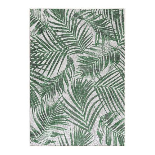 Tapis Vert Plat Floral Intérieur Et Extérieur Assya Vert 140x200