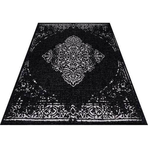 Tapis Vintage Noir Plat Intérieur Et Extérieur Marocco Noir 80x250