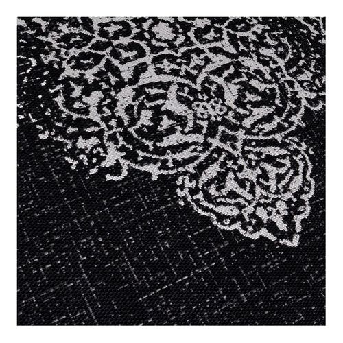 Tapis Vintage Noir Plat Intérieur Et Extérieur Marocco Noir 80x250