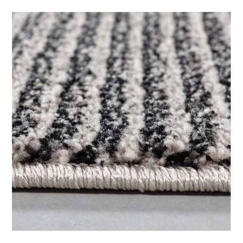 Tapis à Courtes Mèches Berbère Ethnique Tribute Noir 140x200