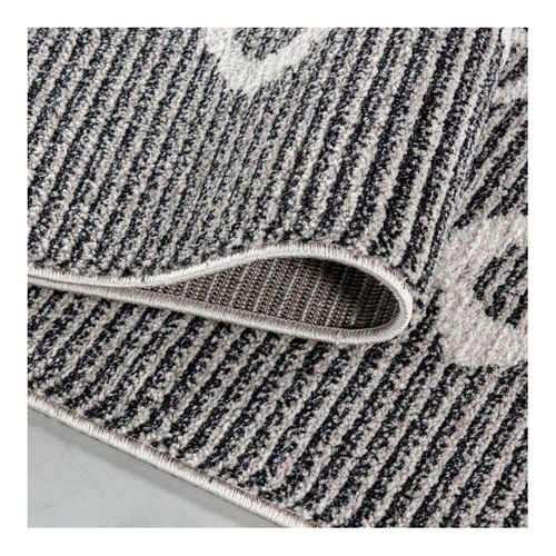 Tapis à Courtes Mèches Berbère Ethnique Tribute Noir 200x290