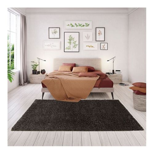 Tapis Shaggy Rectangle Uni Essenza Noir 120x170