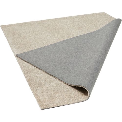 Tapis Rectangle à Courtes Mèches Uni Lavable En Machine Loft Beige 140x200