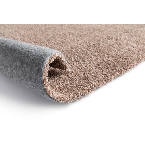 Tapis Rectangle à Courtes Mèches Uni Lavable En Machine Loft Chocolat 140x200