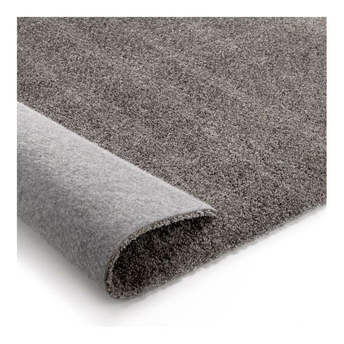 Tapis Rectangle à Courtes Mèches Uni Lavable En Machine Loft Anthracite 160x230