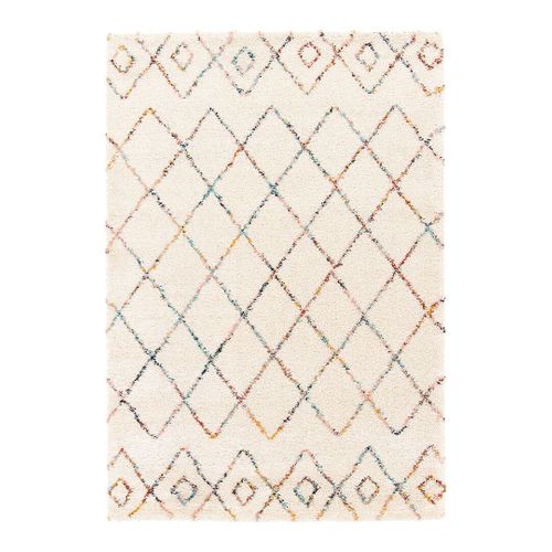 Tapis Berbère Ethnique Shaggy Crème Medina Crème 120x170