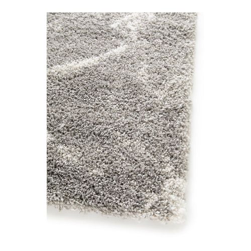 Tapis Shaggy Effet Marbre Design Lana Gris 120x170