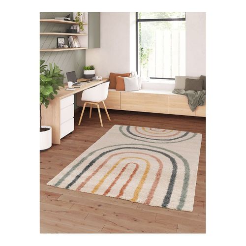 Tapis Shaggy Moderne Rectangle Louna Sauge 120x170