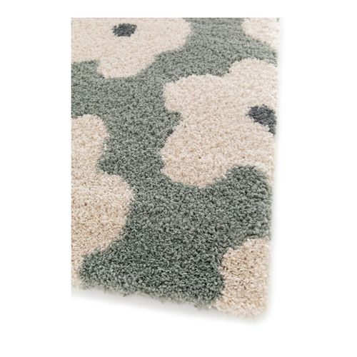 Tapis Vert Floral Design Shaggy Elea Vert 160x230