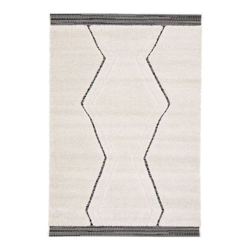 Tapis Noir Berbère Ethnique Rectangle Adid Noir 120x170