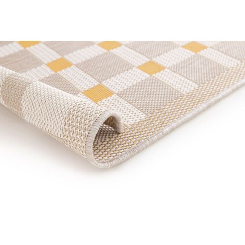 Tapis Recyclé Plat Extérieur Et Intérieur Design Nahli Orange 160x230