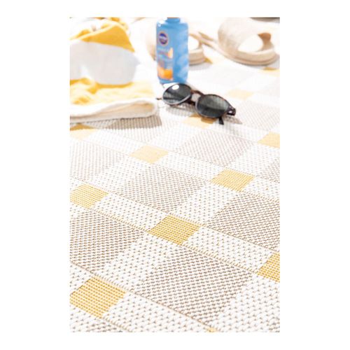 Tapis Recyclé Plat Extérieur Et Intérieur Design Nahli Orange 160x230