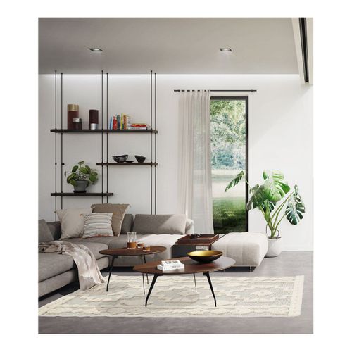 Tapis Effet 3d Style Orient Blanc Hadra Blanc 120x170