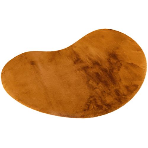 Tapis Original Effet Peau De Mouton Doux Uni Rocco Ambre 160x230