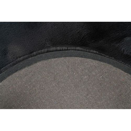 Tapis Original Effet Peau De Mouton Doux Uni Rocco Graphite 160x230