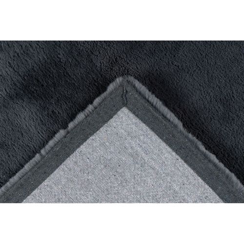 Tapis Effet Peau De Mouton Doux Uni Rocco Graphite 160x230
