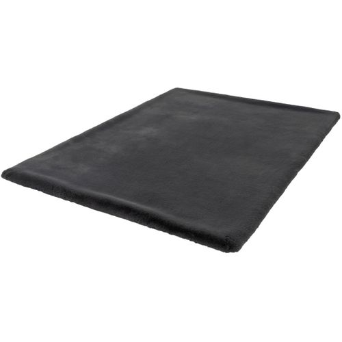 Tapis Effet Peau De Mouton Doux Uni Rocco Graphite 200x290