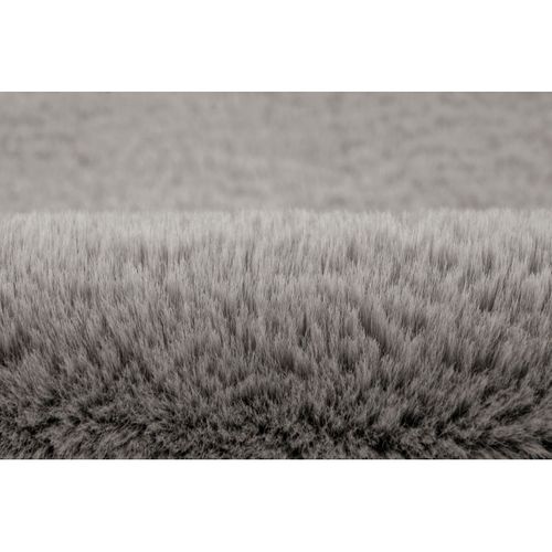 Tapis Effet Peau De Mouton Doux Uni Rocco Argenté 160x230