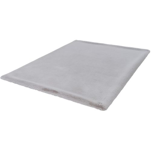 Tapis Effet Peau De Mouton Doux Uni Rocco Argenté 160x230