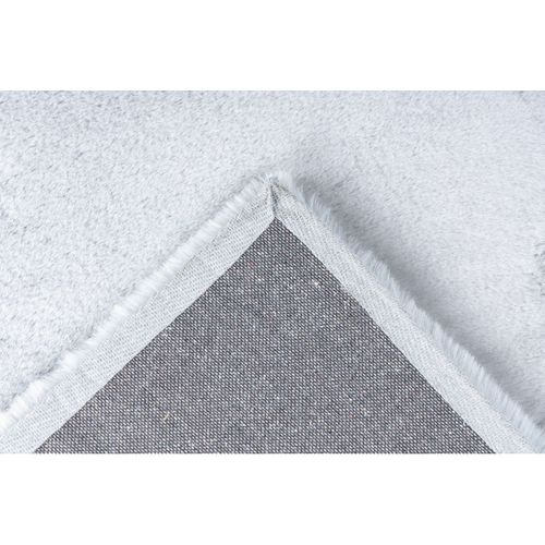 Tapis Effet Peau De Mouton Doux Uni Rocco Argenté 200x290