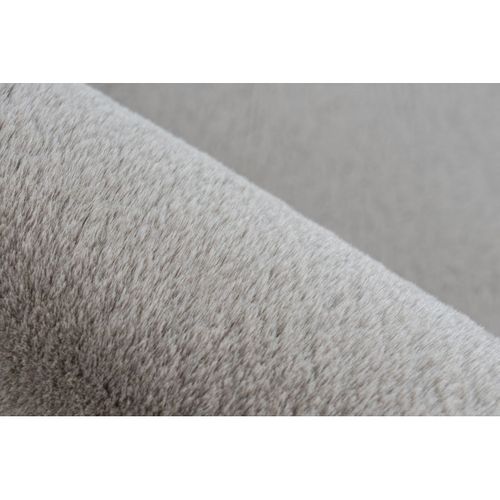 Tapis Effet Peau De Mouton Doux Uni Rocco Taupe 160x230