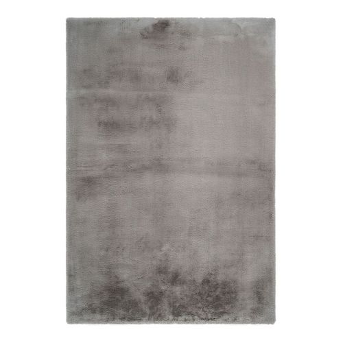 Tapis Effet Peau De Mouton Doux Uni Rocco Taupe 160x230