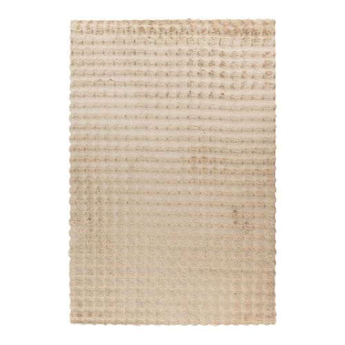 Tapis à Poils Longs Doux Effet 3d Design Beppo Beige 80x150