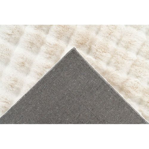 Tapis à Poils Longs Doux Effet 3d Design Beppo Ivoire 80x150
