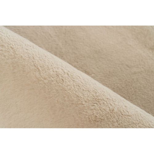Tapis Lavable En Machine Doux Uni à Courtes Mèches Nova Beige 80x150