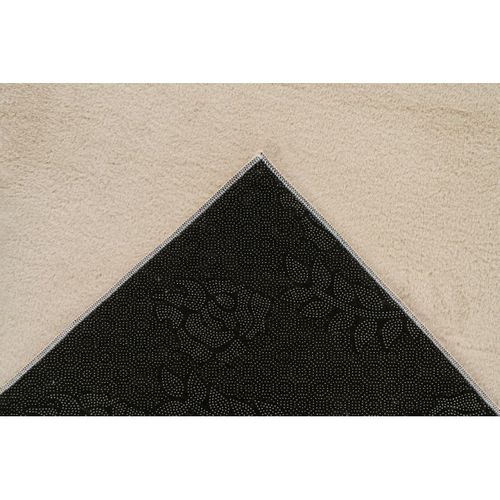 Tapis Lavable En Machine Doux Uni à Courtes Mèches Nova Beige 80x150